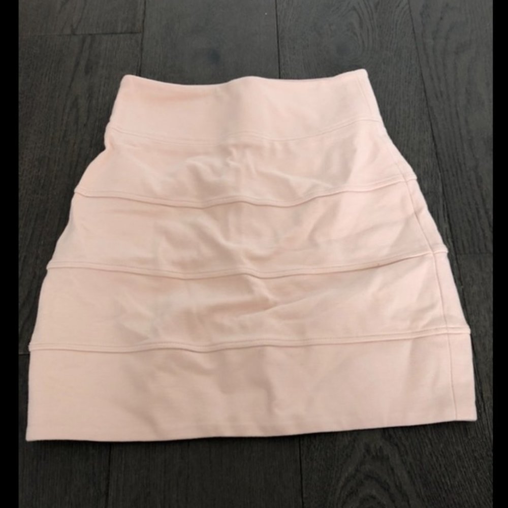 Aritzia Nude Bandage Skirt Size 2